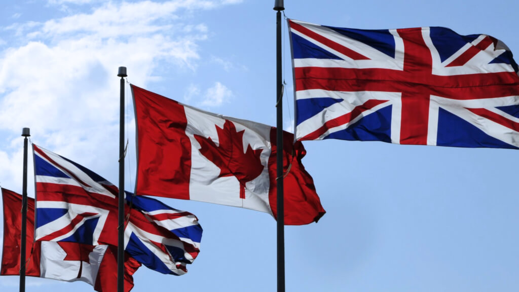 Uk and Canada Flag