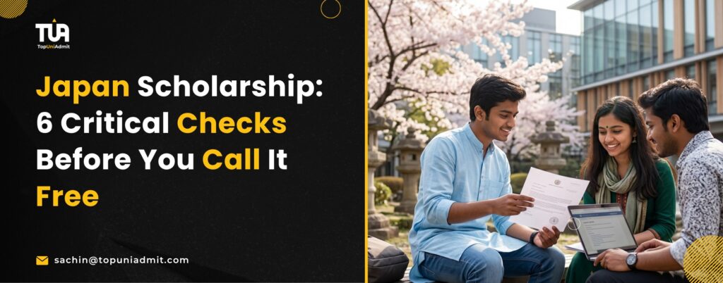 Japan scholarship offer checked line by line for tuition, stipend and travel