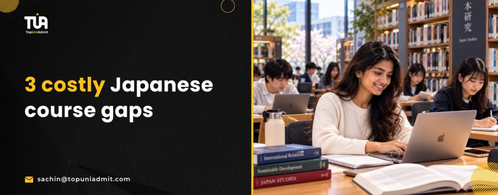 Japanese language course in India classroom with a student preparing for a Master's in Japan