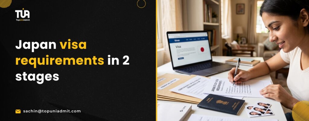 apan visa requirements checklist with passport, COE printout and visa application form